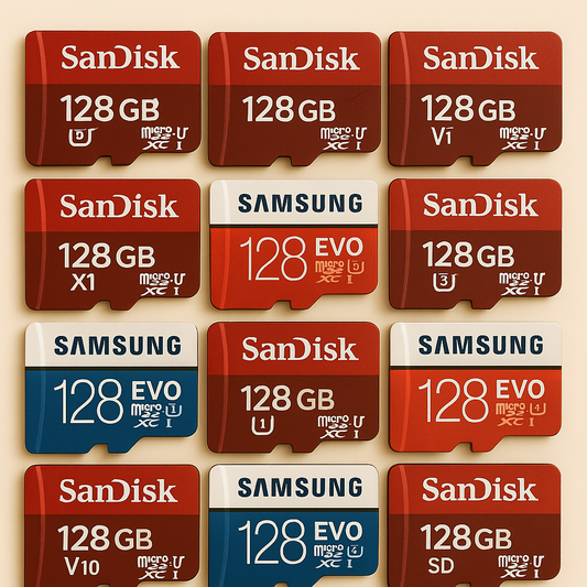 Lot of 10 Used MicroSD card (Mixed Brand)